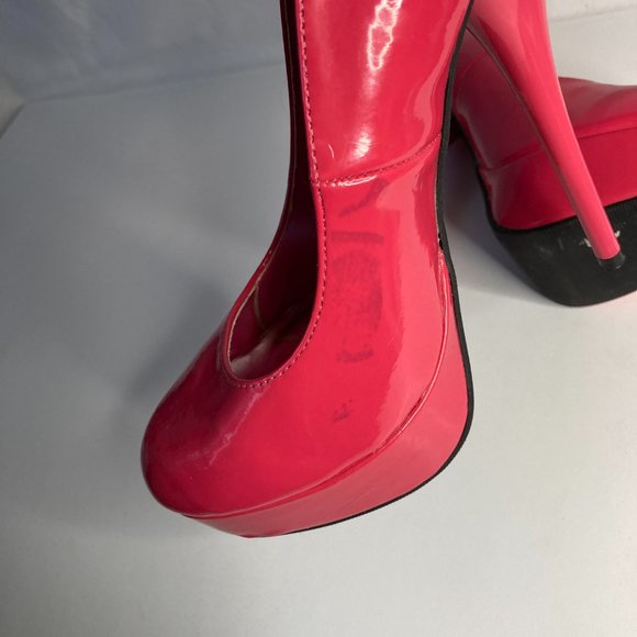 NEW Charlotte Russe Platform High Heel Shoes Size 6 Pretty Pink - Picture 6 of 8